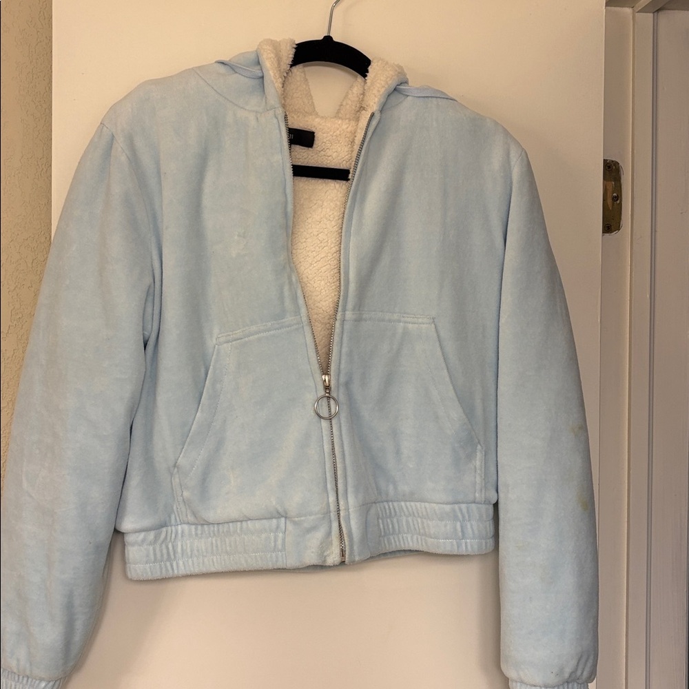 Forever 21 Light Blue Jacket Sz Medium